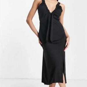 Abercrombie & Fitch Black Midi Dress